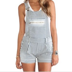 Capulet Railroad Stripe Overall Shorts